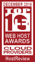 Top 10 Cloud Providers award badge, December 2016