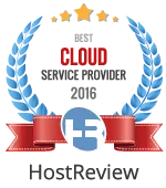 Top 10 Cloud Service award badge, 2016