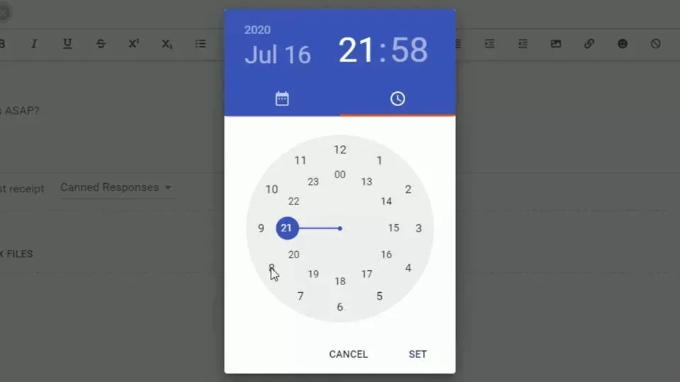 Scheduling an email send in CrossBox
